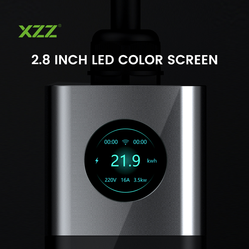 XZZ Mobile Portable EV Charger Home AC EV Charger Wallbox EV Charging Station Portable Ev Charger 7KW portable EV Charger Charging Station Car Charger OCPP1.6 for All Electric Car 