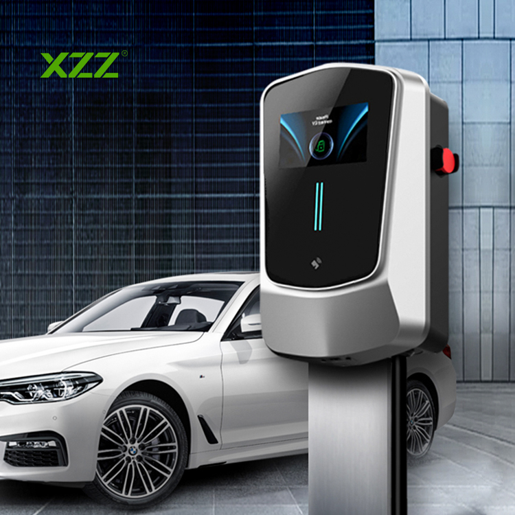  XZZ Wallbox 7inch LCD Screen EV Charger 7KW 11KW 22KW Mobile Home AC Electric Vehicle EV Charging Station WiFi APP Control Adjustable EV & Plug-in Hybrid Car Charger OCPP1.6 for All Electric Car 