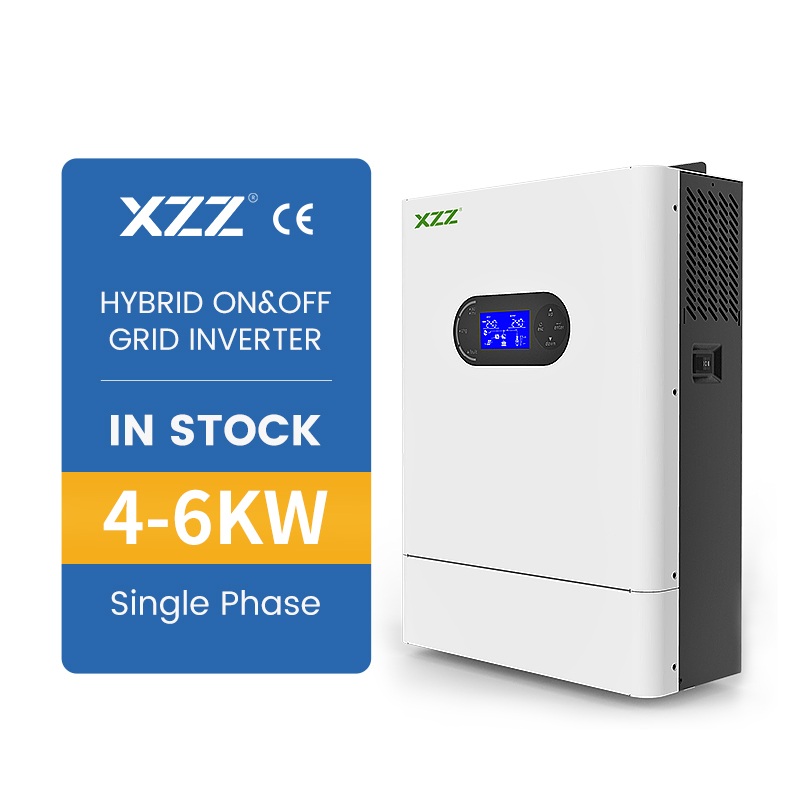 Hybrid Inverter Solar Power System Energy Storage Inverter Home Hybrid Inverter Solar Controller 93% Efficiency MPPT Hybrid Solar Inverter 4Kw 6Kw For Energy Storage System Pure Sine Wave Single Phase