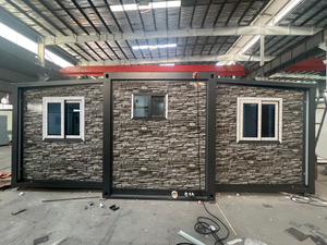 Solar Ready Portable Prefab Expandable Container Foldable Tiny Home Luxury 40ft Prefabricated House Complete Set Off Grid Living Solution Solar Energy System Container House