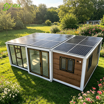 XZZENERGY Off-Grid 20ft Prefab Modular Expandable Container House Factory Sell Directly with 3bedrooms,kitchen and bathroom solar energy included.60kwh solar solutions