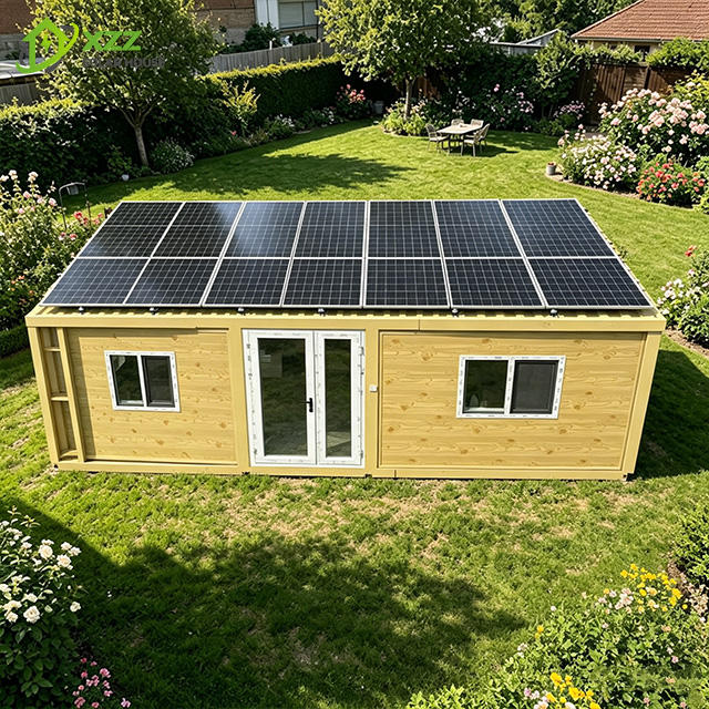 XZZENERGY Off-Grid 20ft Prefab Modular Expandable Container House with Solar Energy 32KWH And EV Charger,Make Power Easily And Green Power