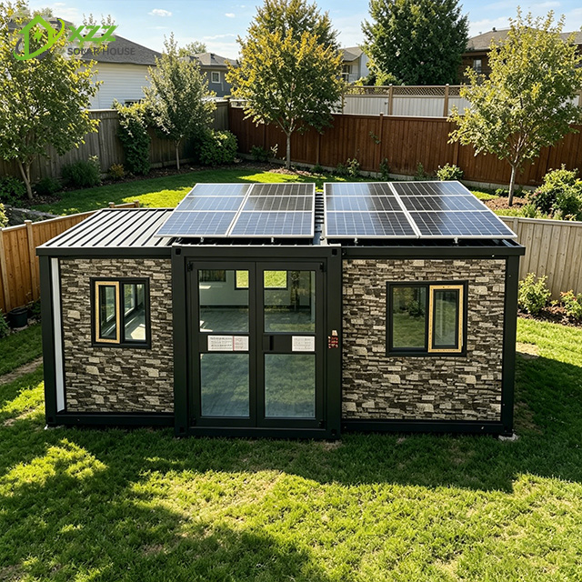 XZZENERGY Off-Grid 20ft Smart Expandable Home for Modern Family Living with solar energy system solutions 32kwh per day supply