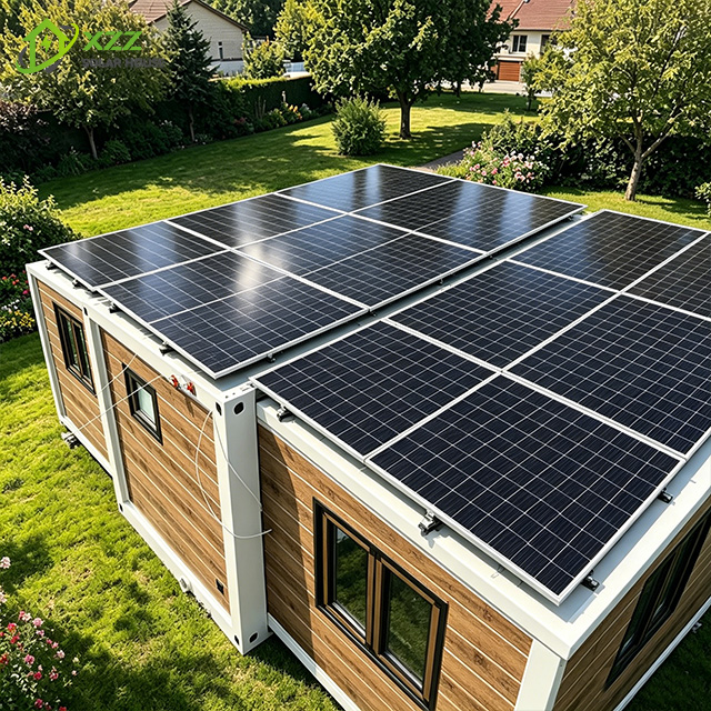 Solar Ready Portable Prefab Expandable Container Foldable Tiny Home Luxury 20ft Prefabricated House Complete Set Off Grid Living Solution Solar Energy System Container House