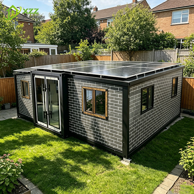 Solar Ready Portable Prefab Expandable Container Foldable Tiny Home Luxury 20ft Prefabricated House Complete Set Off Grid Living Solution Solar Energy System Container House