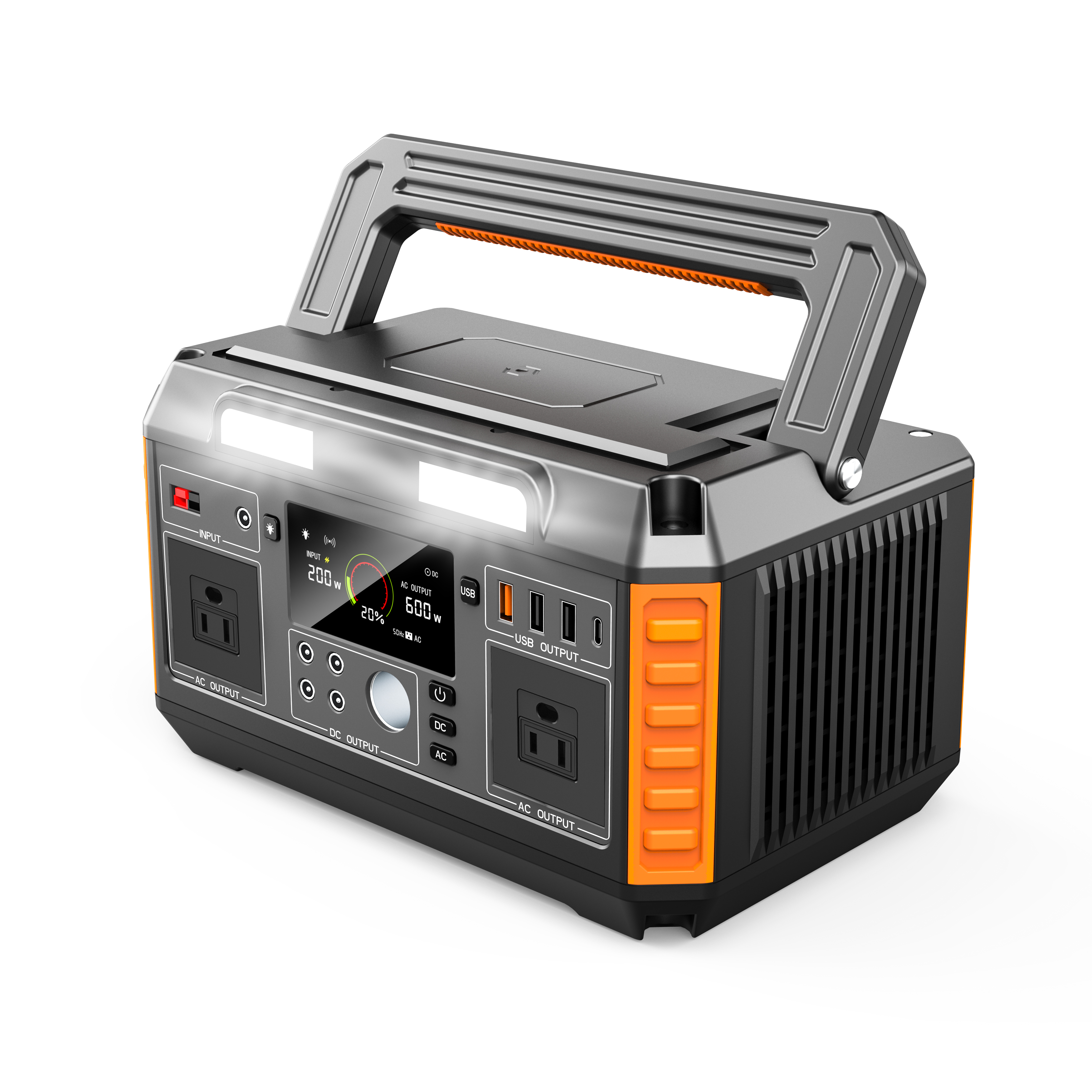 XZZENERGY 600W Portable Power Station,Solar Generator with Fast Charging Quiet Generator for Home & Backup &Camping Outdoor Adventures & RV Use