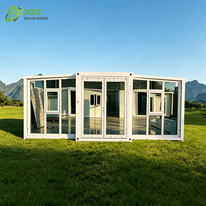 XZZENERGY Solar Energy 100% totally Off-Grid 20ft Prefab Modular Expandable Container House with 2bedrooms,kitchen and bathroom solar energy included.30kwh Power perday