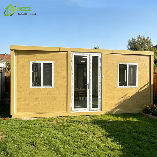 XZZENERGY Off-Grid 20ft Prefab Modular Expandable Container House Factory Sell Directly with 3bedrooms,kitchen and bathroom solar energy included.60kwh solar solutions