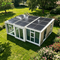XZZENERGY Off-Grid 20ft Prefab Modular Expandable Container House Factory Sell Directly with 3bedrooms,kitchen and bathroom solar energy included.60kwh solar solutions