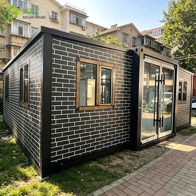 XZZENERGY Off-Grid 40ft Prefab Modular Expandable Container House Factory Sell Directly with 3bedrooms,kitchen and bathroom solar energy included.60kwh solar solutions